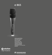Sennheiser evolution e 865 Bedienungsanleitung