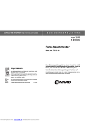 Conrad 75 03 92 Bedienungsanleitung