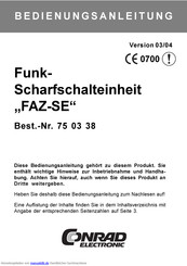 Conrad Electronic FAZ-SE Bedienungsanleitung