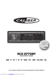 Caliber Audio Technology RCD 277DBT Kurzanleitung