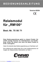 Conrad Electronic 75 06 82 Bedienungsanleitung