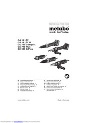 Metabo GA 18 LTX Originalbetriebsanleitung