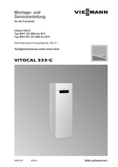 Viessmann VITOCAL 333-G BWT-NC 331.B10 Montage- Und Serviceanleitung
