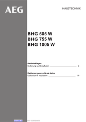 AEG BHG 505 W Bedienung Und Installation