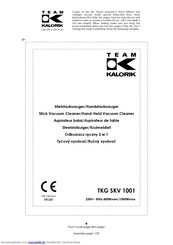 Team kalorik TKG SKV 1001 Bedienungsanleitung
