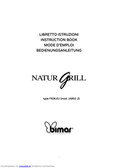 Bimar NATUR GRILL F506.EU Bedienungsanleitung