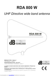 dBTechnologies RDA 800 W Bedienungsanleitung