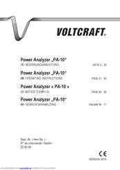 VOLTCRAFT PA-10 Bedienungsanleitung