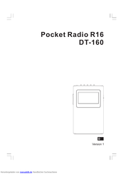 Sangean Pocket Radio R16 Bedienungsanleitung