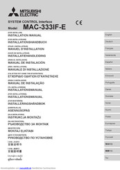 Mitsubishi Electric MAC-333IF-E Installationshandbuch