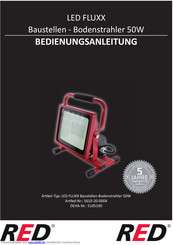 RED LED FLUXX Bedienungsanleitung