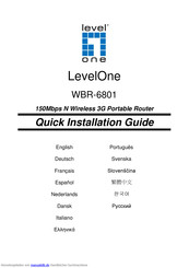 LevelOne WBR-6801 Schnellinstallationsanleitung