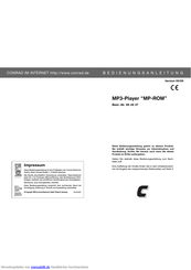 Conrad MP-ROM Bedienungsanleitung