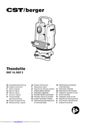 CST/BERGER Theodolite DGT 10 Originalbetriebsanleitung
