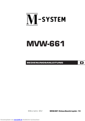 M-system MVW-661 Bedienungsanleitung