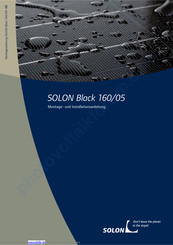 Solon Black 160/05 Montage-Und Installationsanleitung