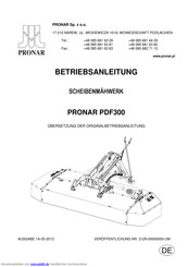 PRONAR PDF300 Betriebsanleitung