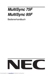 NEC MultiSync 75F Bedienerhandbuch