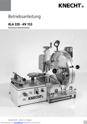 Knecht KLA 220 - HV 153 Betriebsanleitung