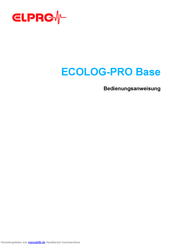 ELPRO ECOLOG-PRO Base Bedienungsanweisung