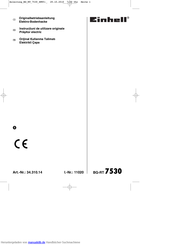 EINHELL BG-RT 7530 Originalbetriebsanleitung