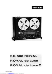 uher SG 560 Royal de Luxe C Betriebsanleitung