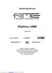 RME Digiface USB Bedienungsanleitung