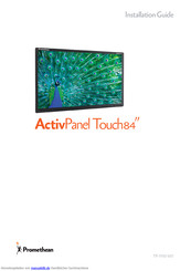 promethean ActivPanel Touch TP-1930-V01 Bedienungsanleitung