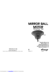 JBSystems Light MIRRO BALL MOTOR Heavy Duty Bedienungsanleitung