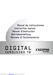 Calypso Watches DIGITAL IKMD15360 TR Betriebsanleitung