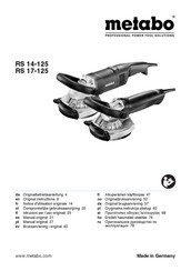 Metabo RS 14-125 Originalbetriebsanleitung