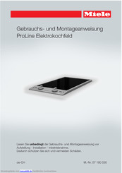 Miele CS 1112 Gebrauchs- Und Montageanweisung