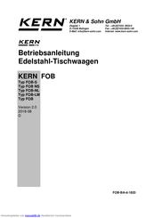 KERN FOB 6K-3LM Betriebsanleitung