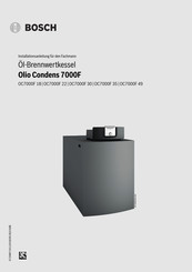 Bosch Olio Condens 7000 F Installationsanleitung