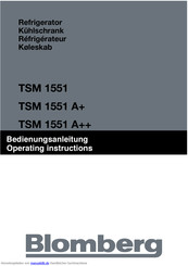 Blomberg TSM 1551 A+ Bedienungsanleitung