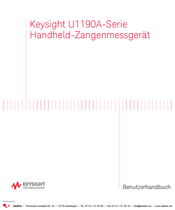 Keysight Technologies U1191A Benutzerhandbuch