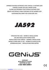 Genius JA592 Betriebsanleitung