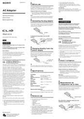 Sony clie PEGA-AC10 Bedienungsanleitung