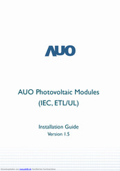 AUO PM060MB1 Installationsanleitung