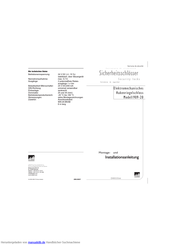 Effeff 909-20 Montage-Und Installationsanleitung
