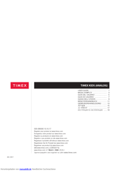 Timex KIDS ANALOG Benutzerhandbuch
