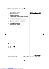 Einhell BT-LC 700/1 D Originalbetriebsanleitung