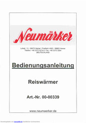 Neumarker 00-00339 Bedienungsanleitung