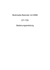 Evertech ET-1720 Bedienungsanleitung