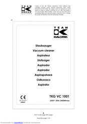 Team kalorik TKG VC 1001 Bedienungsanleitung