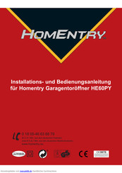 Homentry HE60PY Installations- Und Bedienungsanleitung