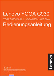 Lenovo YOGA C930-13IKB Bedienungsanleitung