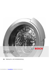 Bosch WAY287W2CH Gebrauchs- Und Aufstellanleitung