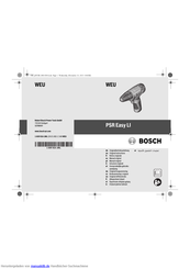 Bosch PSR Easy LI Originalbetriebsanleitung