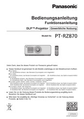 Panasonic PT-RZ870 Bedienungsanleitung
